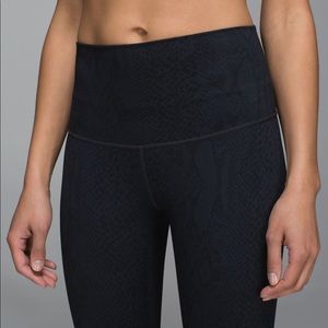 Lululemon high time pant snakeskin black leggings